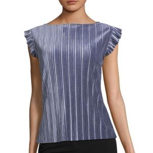 Worthington Pleated Velvet Top M